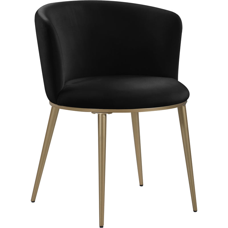 Meridian Skylar Black Velvet Dining Chair IMAGE 1