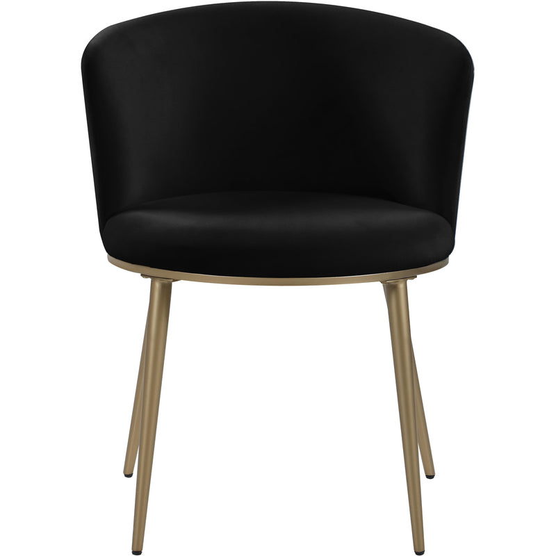 Meridian Skylar Black Velvet Dining Chair IMAGE 2