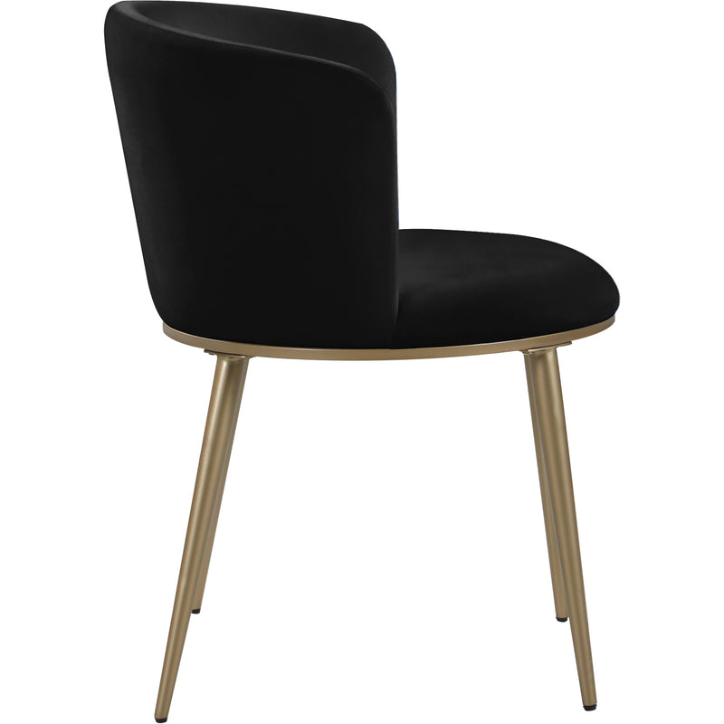 Meridian Skylar Black Velvet Dining Chair IMAGE 3