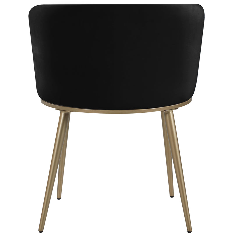 Meridian Skylar Black Velvet Dining Chair IMAGE 4