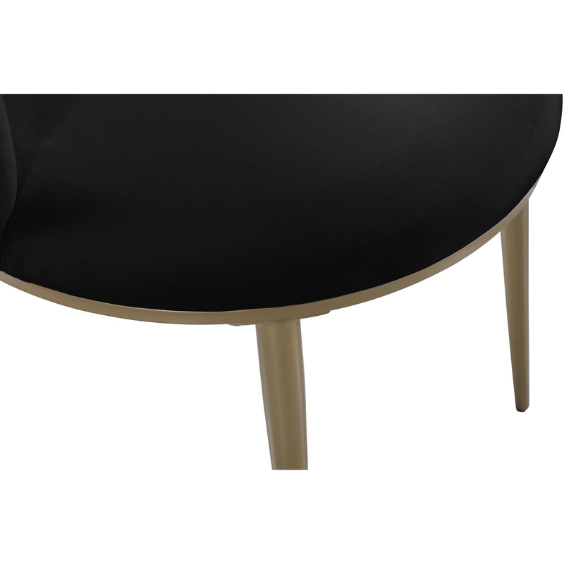 Meridian Skylar Black Velvet Dining Chair IMAGE 5