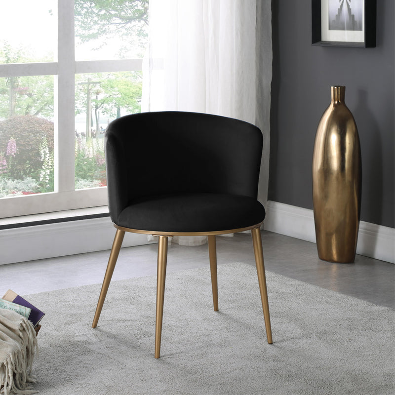 Meridian Skylar Black Velvet Dining Chair IMAGE 6