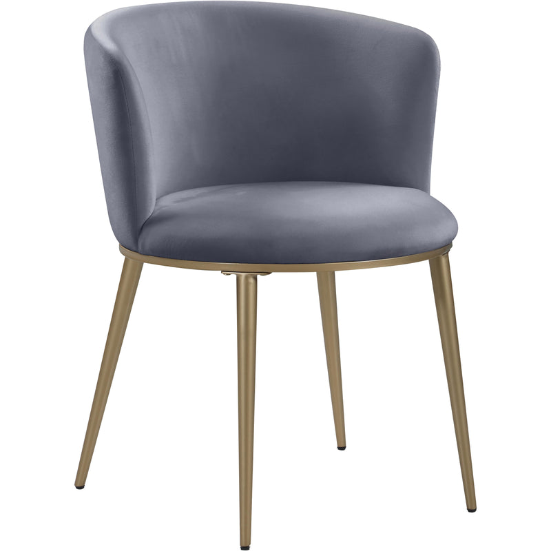 Meridian Skylar Grey Velvet Dining Chair IMAGE 1