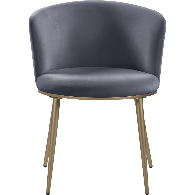 Meridian Skylar Grey Velvet Dining Chair IMAGE 2