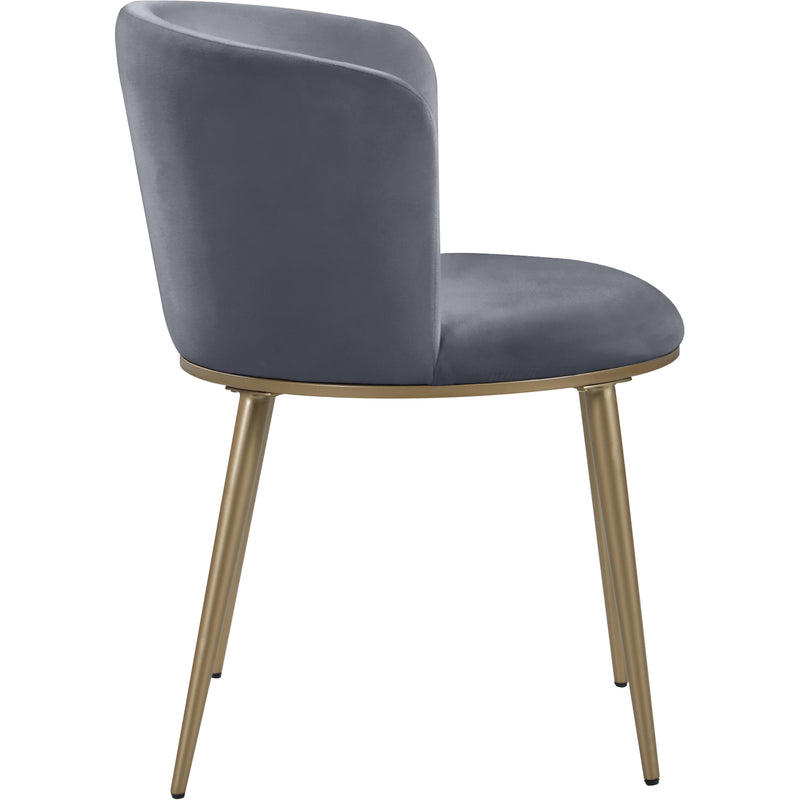 Meridian Skylar Grey Velvet Dining Chair IMAGE 3