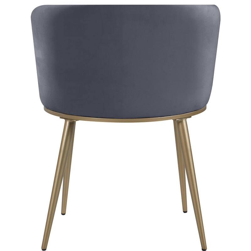 Meridian Skylar Grey Velvet Dining Chair IMAGE 4