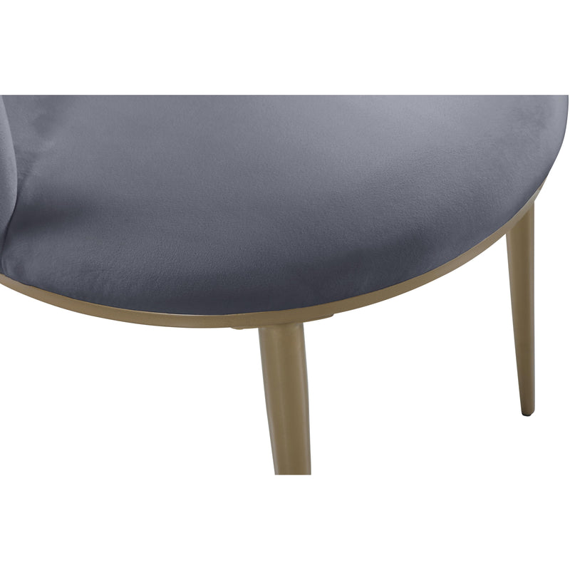 Meridian Skylar Grey Velvet Dining Chair IMAGE 5