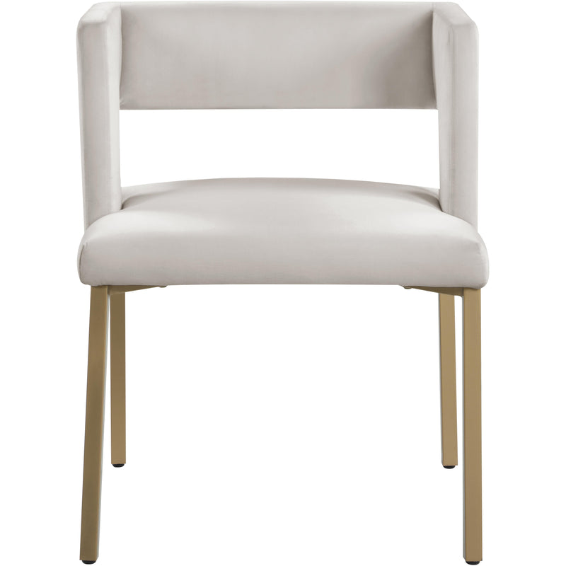 Meridian Caleb Cream Velvet Dining Chair IMAGE 2