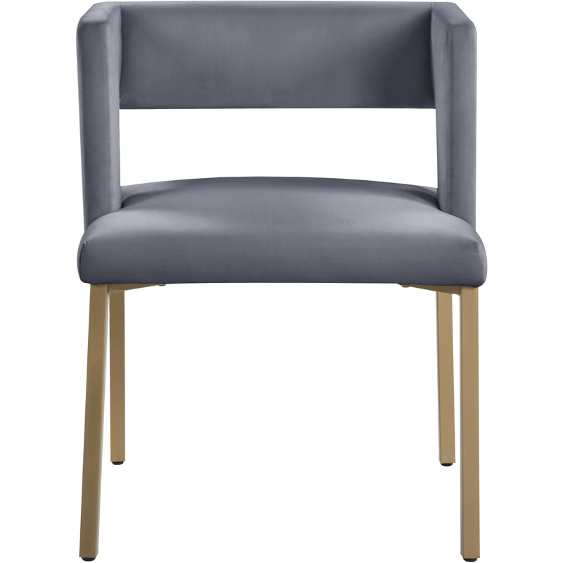 Meridian Caleb Grey Velvet Dining Chair IMAGE 2