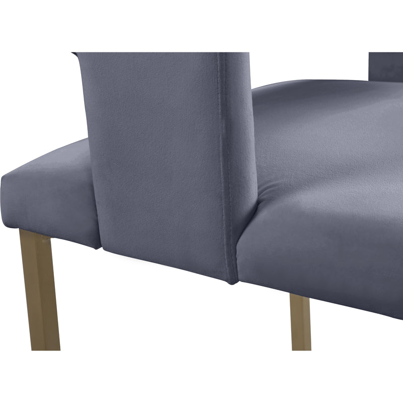 Meridian Caleb Grey Velvet Dining Chair IMAGE 5