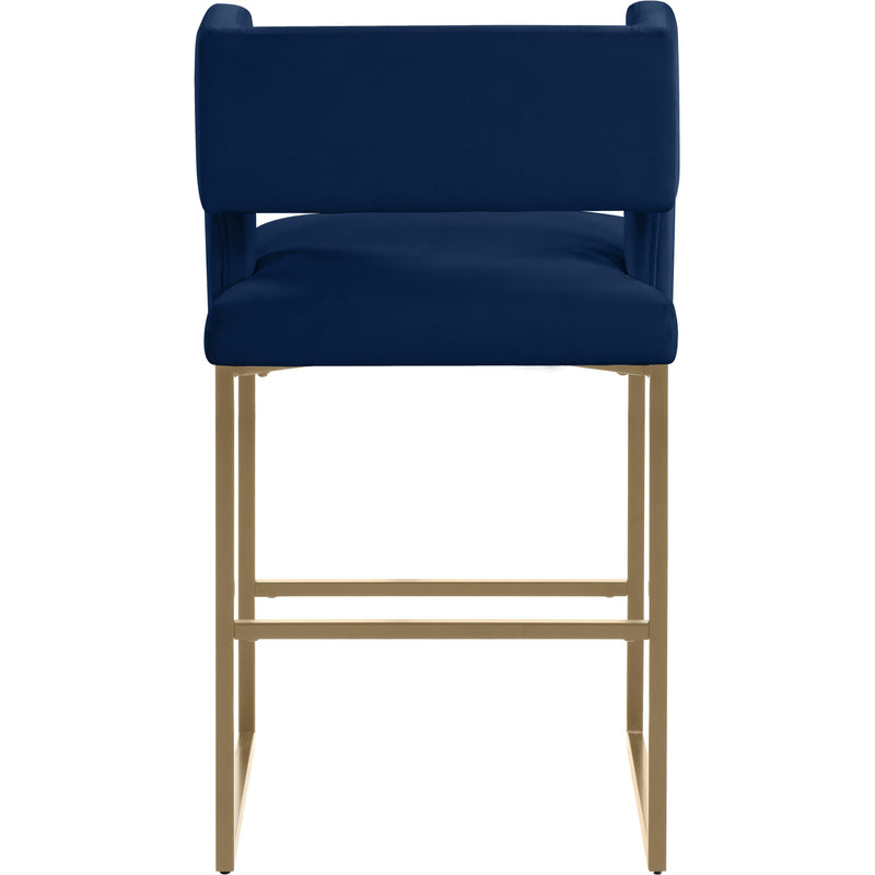 Meridian Caleb Navy Velvet Counter Stool IMAGE 4