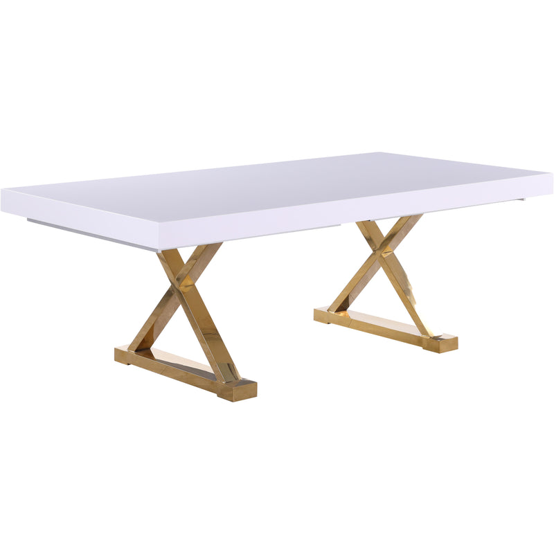 Meridian Excel White Lacquer Extendable Dining Table (3 Boxes) IMAGE 2