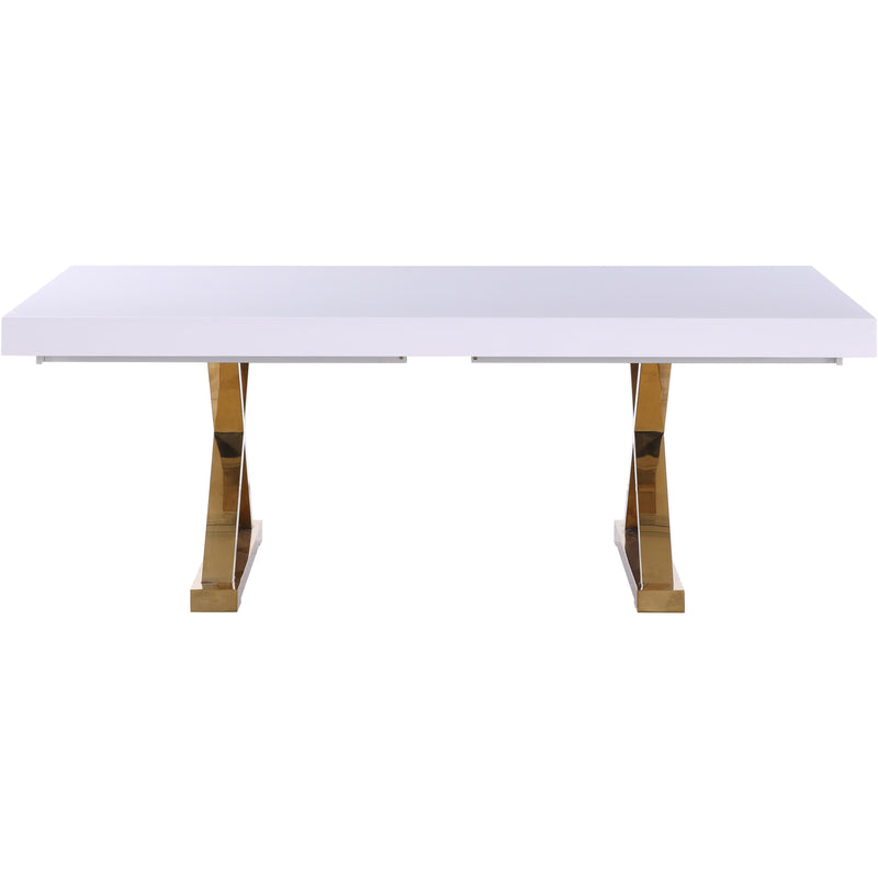 Meridian Excel White Lacquer Extendable Dining Table (3 Boxes) IMAGE 6