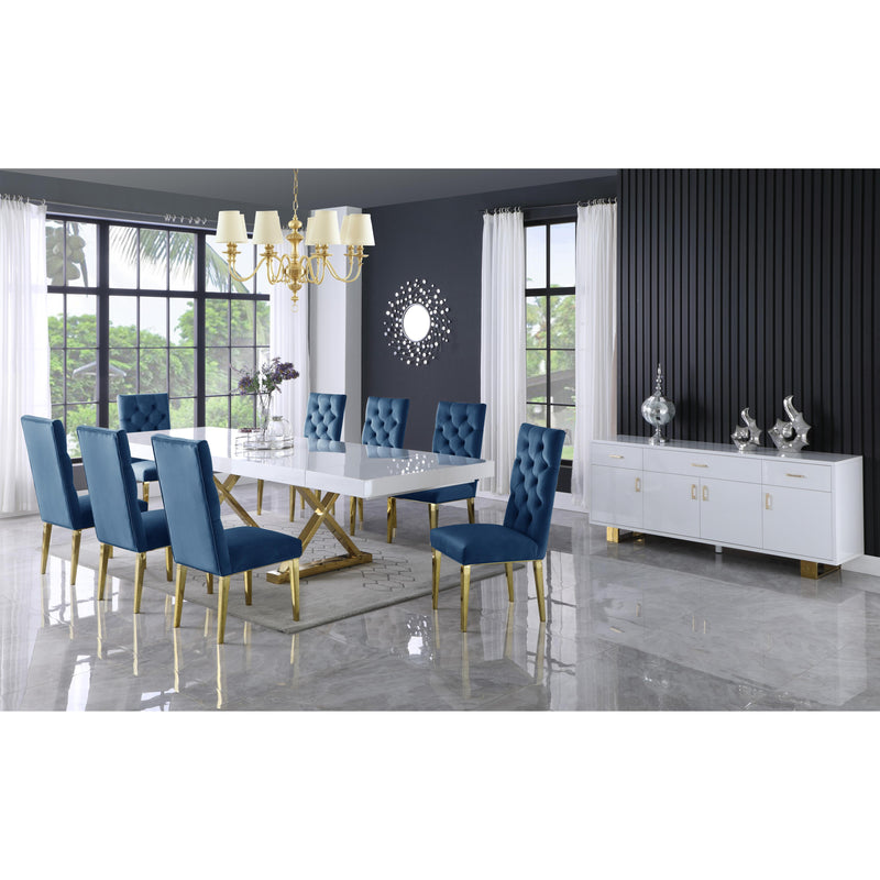 Meridian Excel White Lacquer Extendable Dining Table (3 Boxes) IMAGE 8