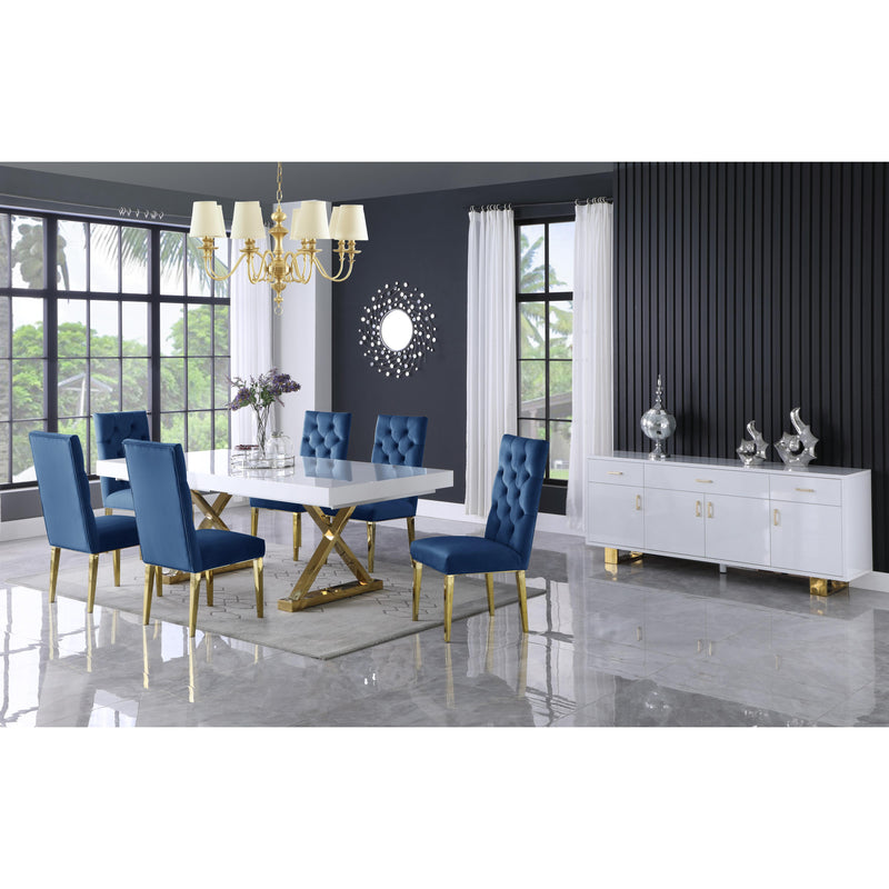 Meridian Excel White Lacquer Extendable Dining Table (3 Boxes) IMAGE 9