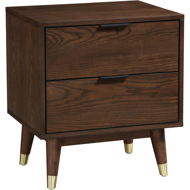 Meridian Vance Walnut Night Stand IMAGE 1