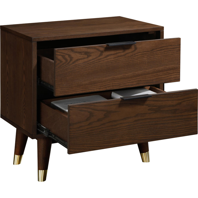 Meridian Vance Walnut Night Stand IMAGE 2