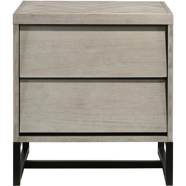 Meridian Weston Grey Stone Night Stand IMAGE 1