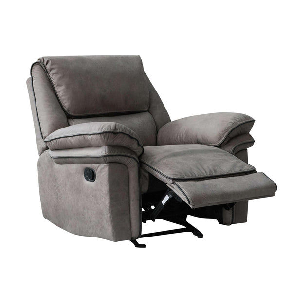 Happy Homes Victoria Rocker Fabric Recliner Victoria Rocker Recliner - Grey IMAGE 1