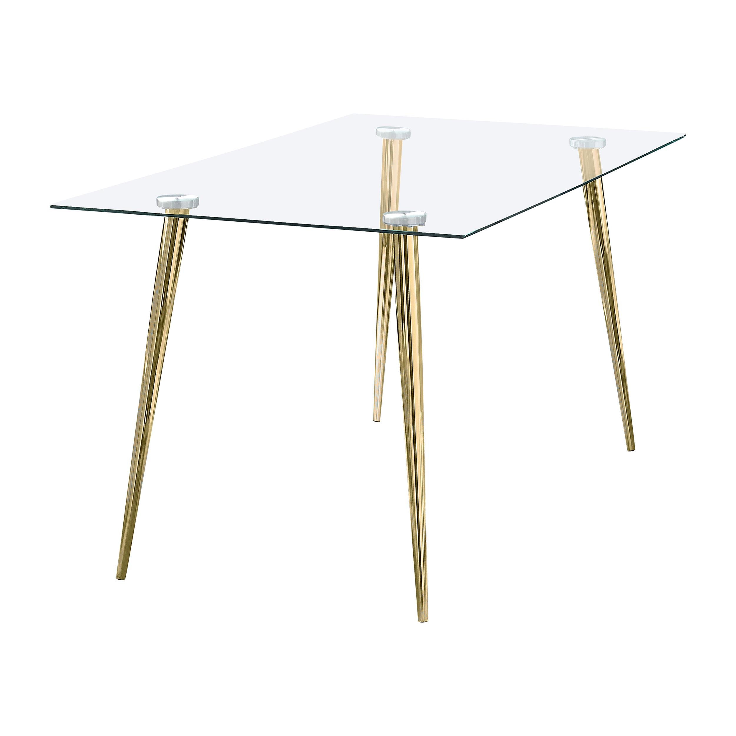 Coaster Furniture Gilman Dining Table with Glass Top 190621GLD IMAGE 1