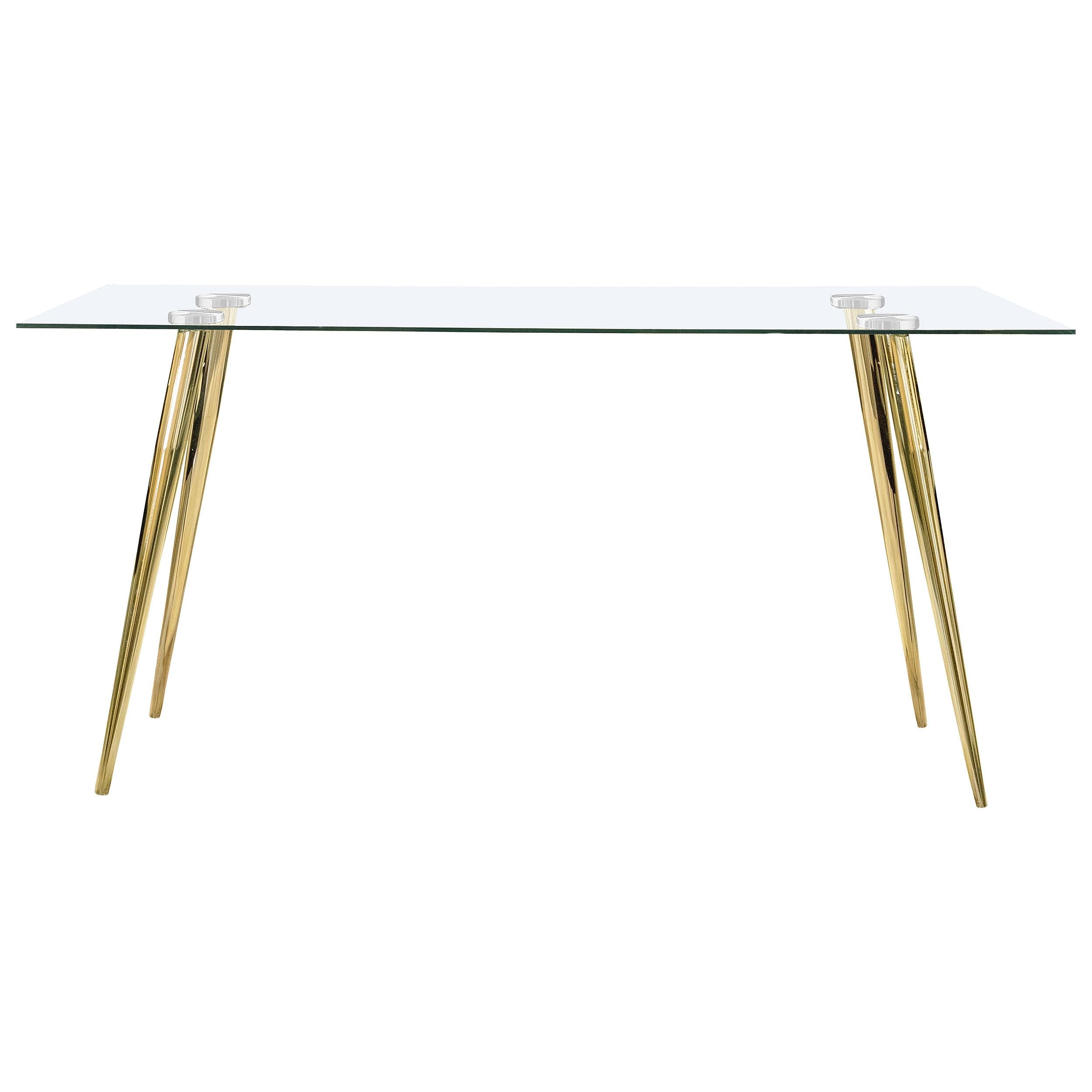 Coaster Furniture Gilman Dining Table with Glass Top 190621GLD IMAGE 2