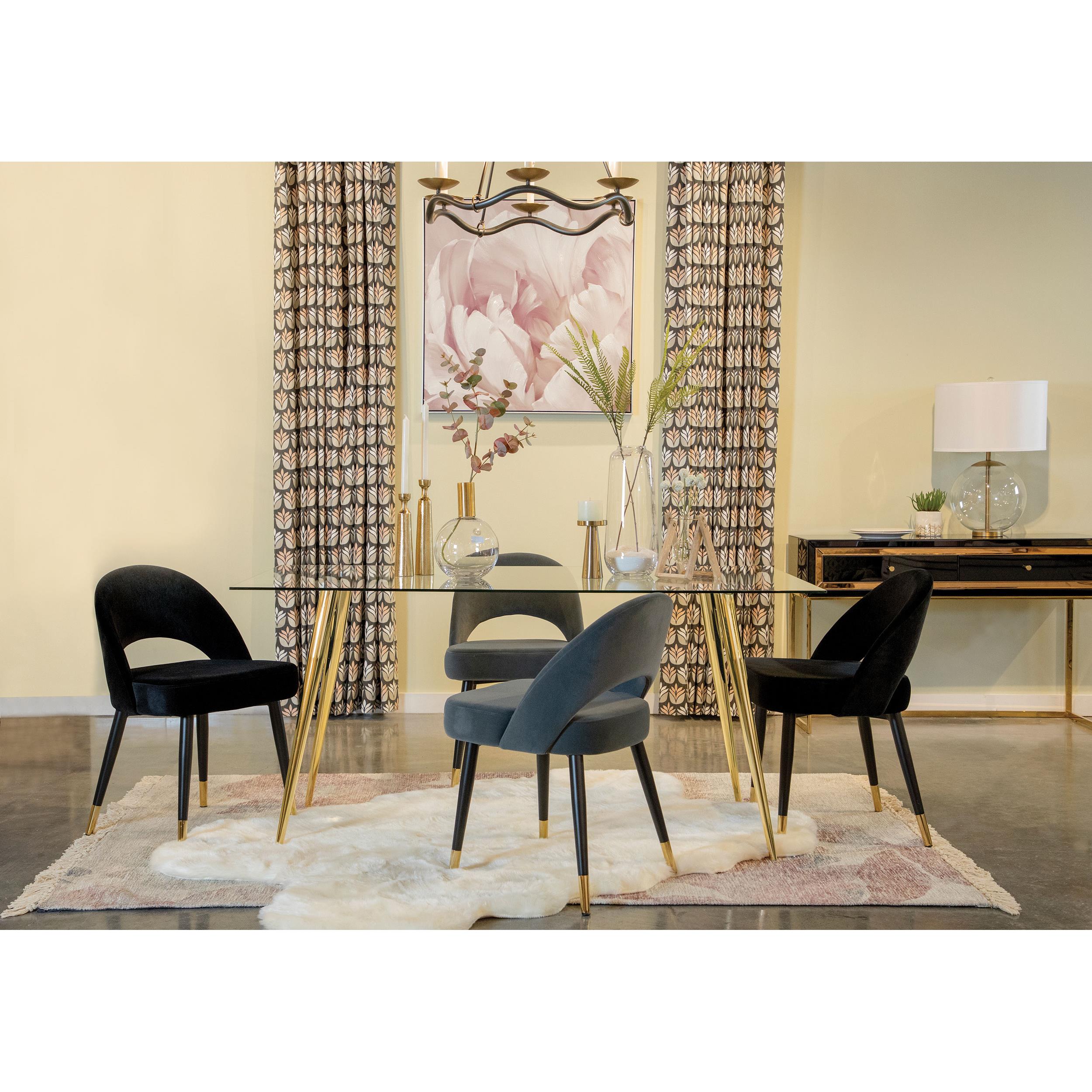 Diamond Modern Furniture COA Gilman Dining Table with Glass Top 190621GLD IMAGE 5