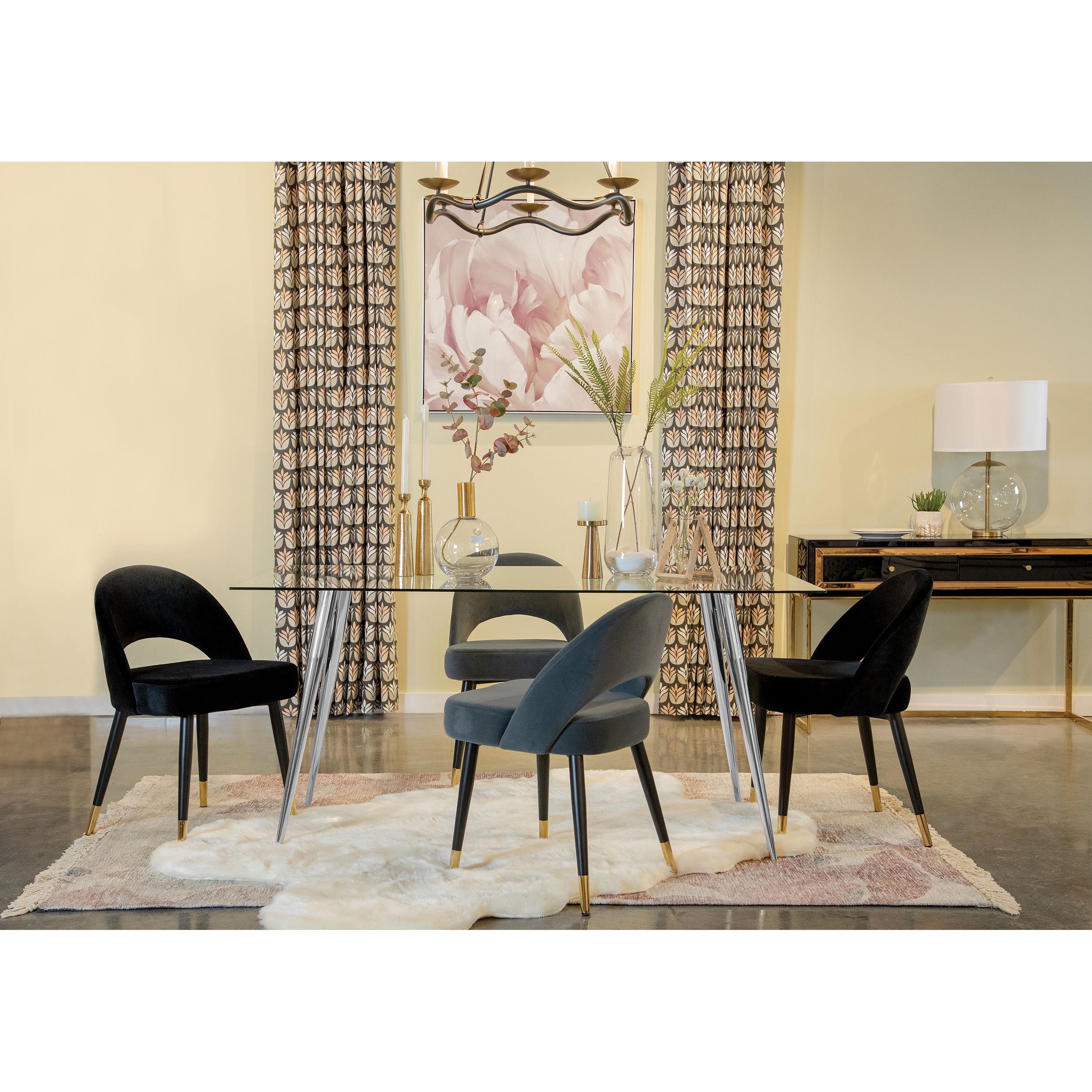 Diamond Modern Furniture COA Gilman Dining Table with Glass Top 190621CHR IMAGE 5