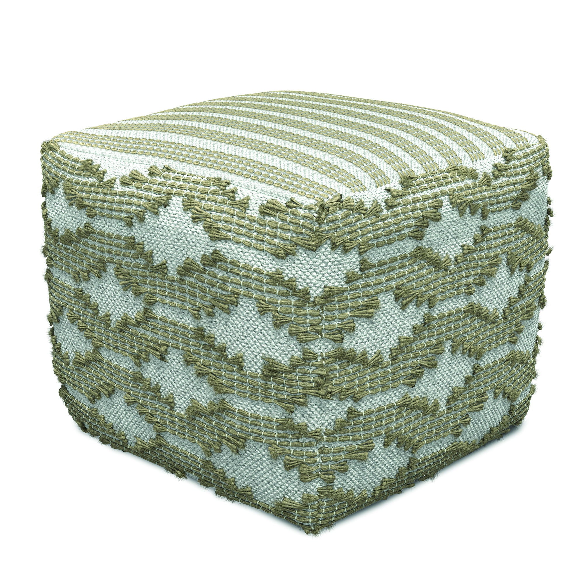 Rowan - Square Pouf Ottoman - Natural