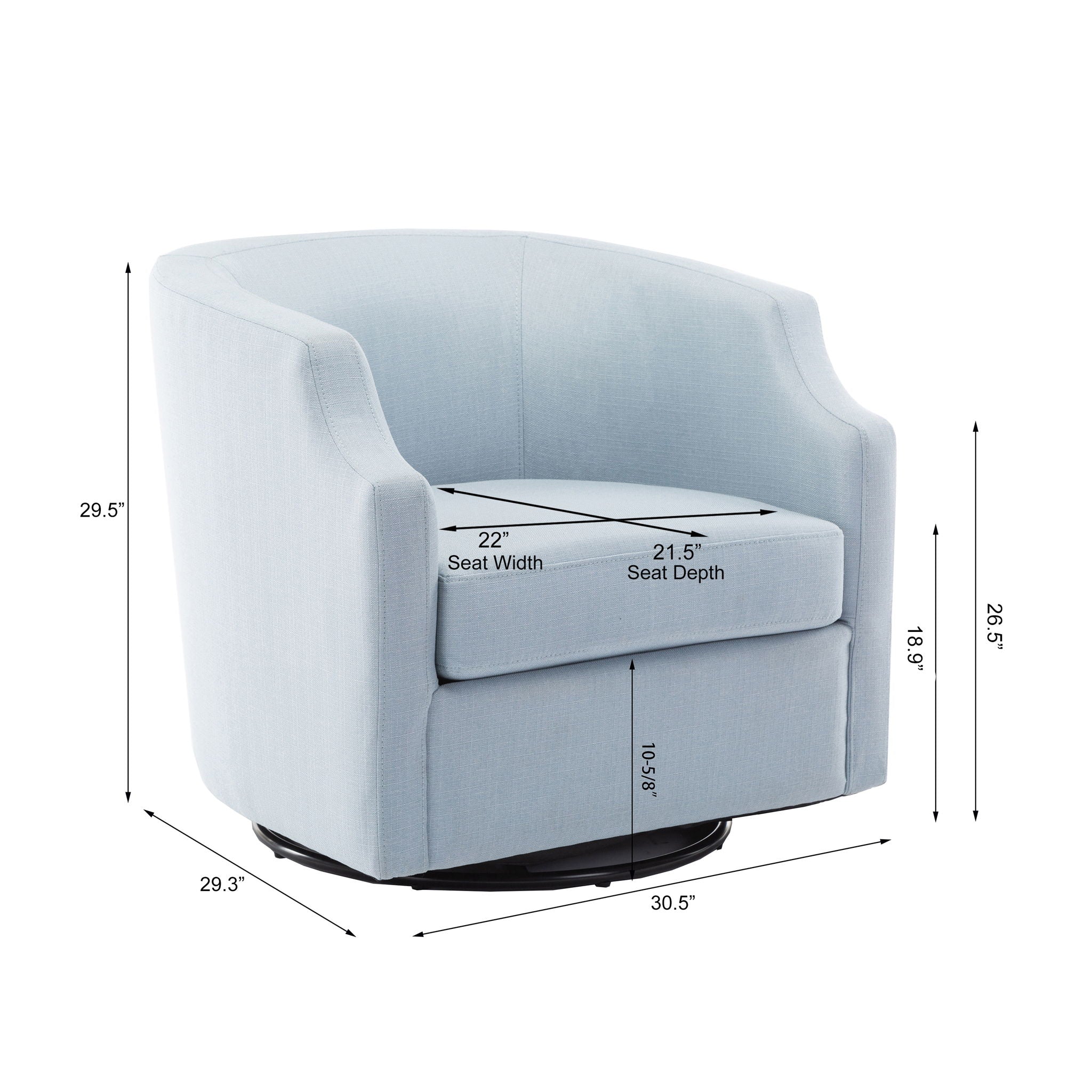 Isabelle - Swivel Glider Barrel Chair