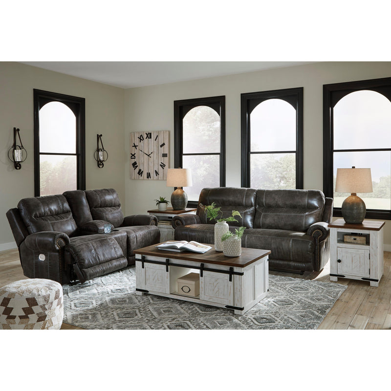 Signature Design by Ashley Grearview Power Reclining Leather Look Loveseat with Console 6500518 IMAGE 14