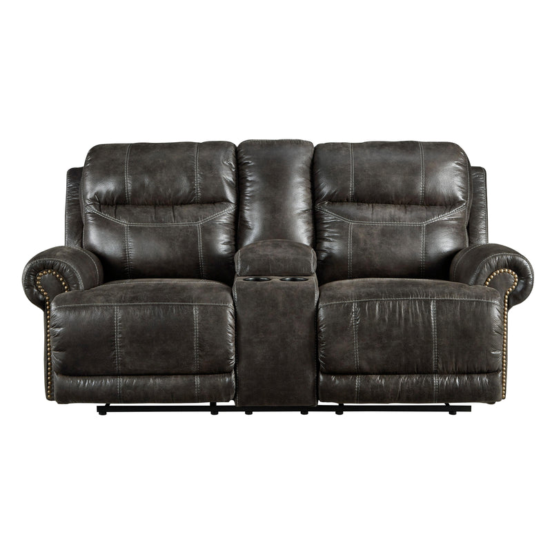 Signature Design by Ashley Grearview Power Reclining Leather Look Loveseat with Console 6500518 IMAGE 2