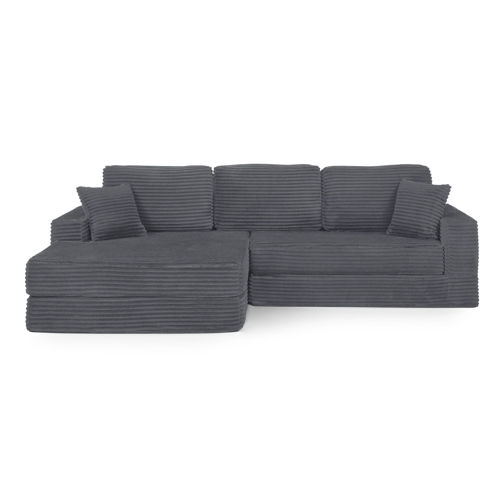 Modern Minimalist L Shape Modular Sectional Sofa, Couch