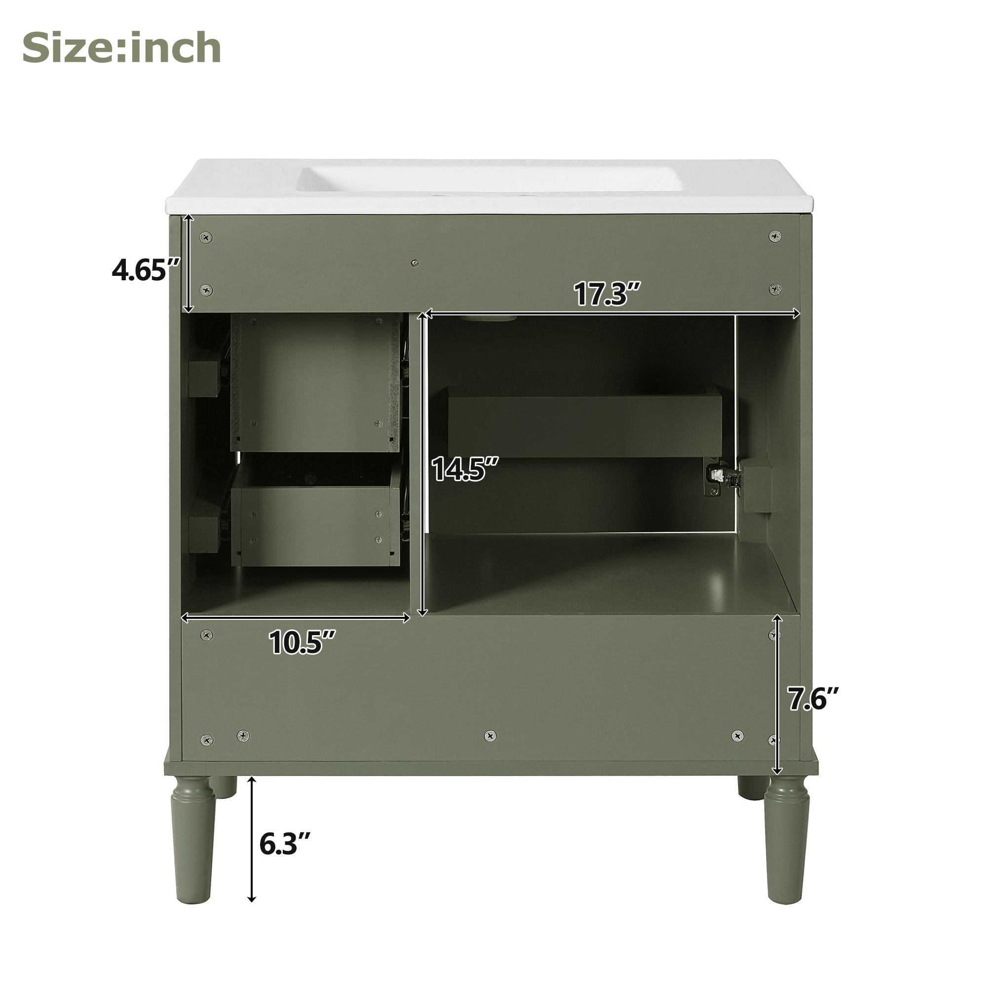 Traditional Bathroom Vanity Set With Soft Close Doors