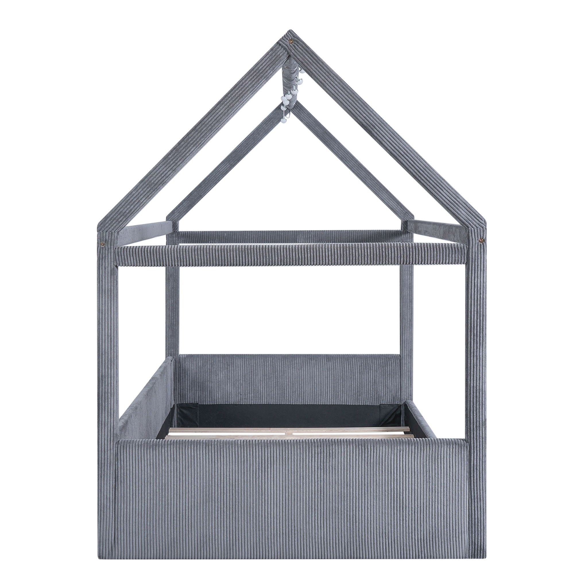 Upholstered House Style Daybed With LED Light Strips