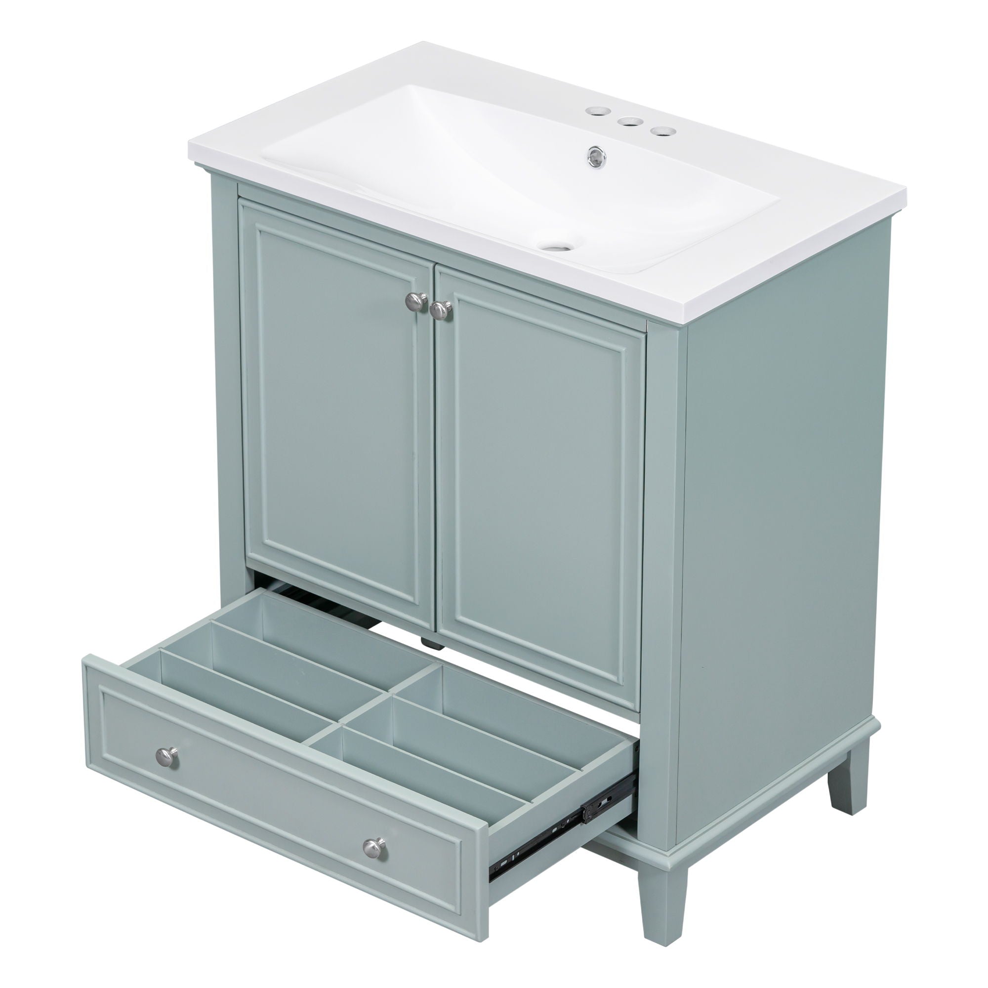 Modern Bathroom Vanity With Sink Combo, Multi Functional Cabinet With Doors And Drawer