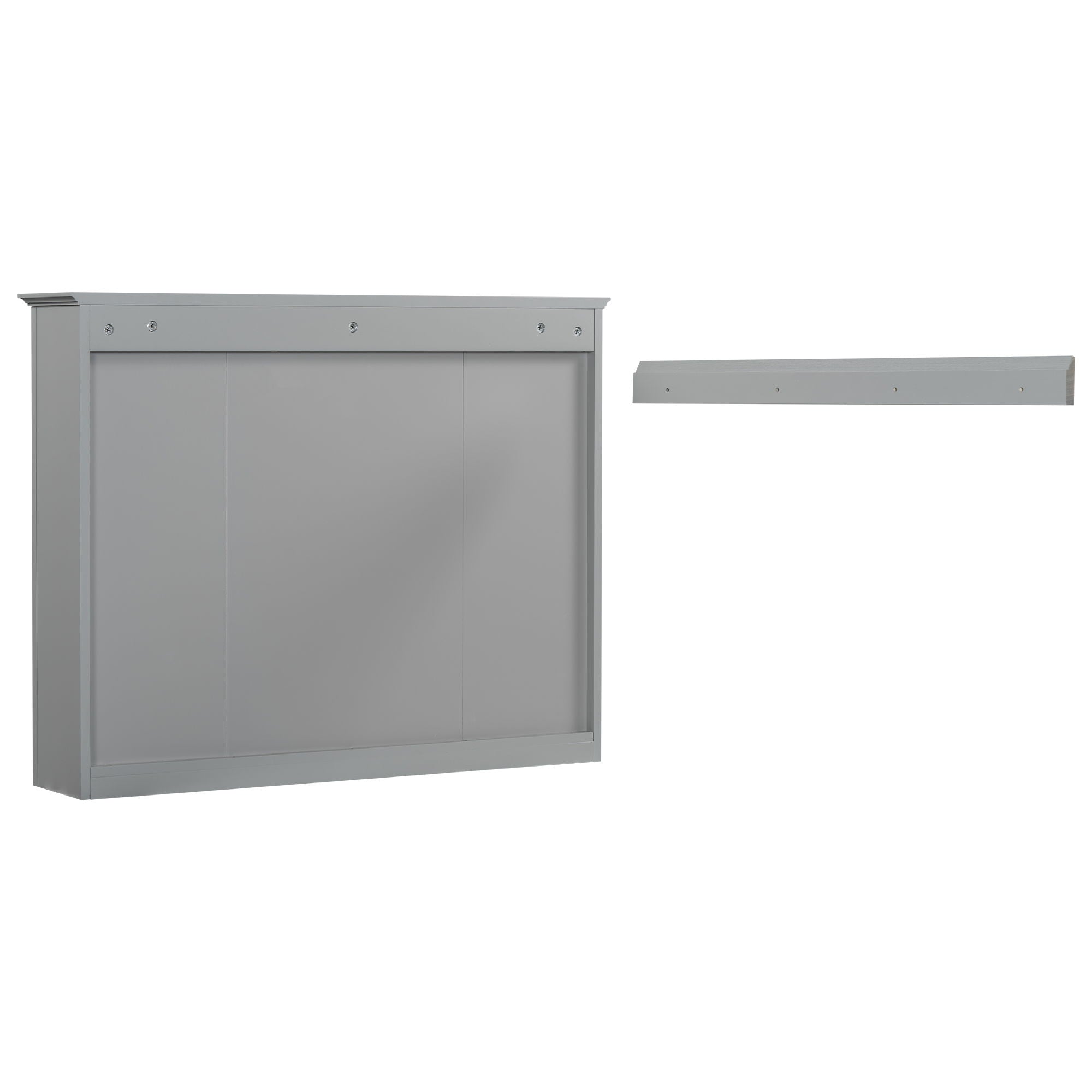 Wall Mounted Medicine Cabinet With Mirror, Storage Cabinet Featuring 6 Open Shelves And Adjustable Interior