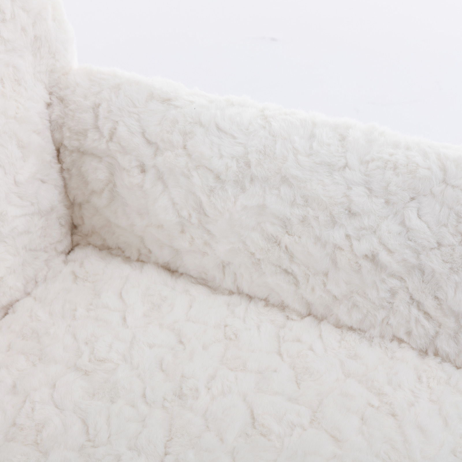 Office Chair, Artificial Rabbit Hair Home Office Chair With Metal Base, Adjustable Desk Chair Swivel Office Chair, Vanity Chair