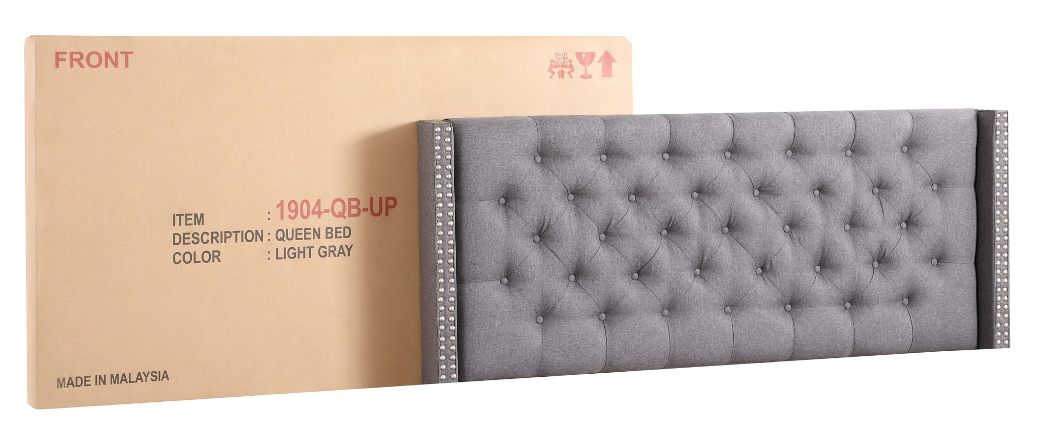 Nailhead Bed Transitional Vibrant