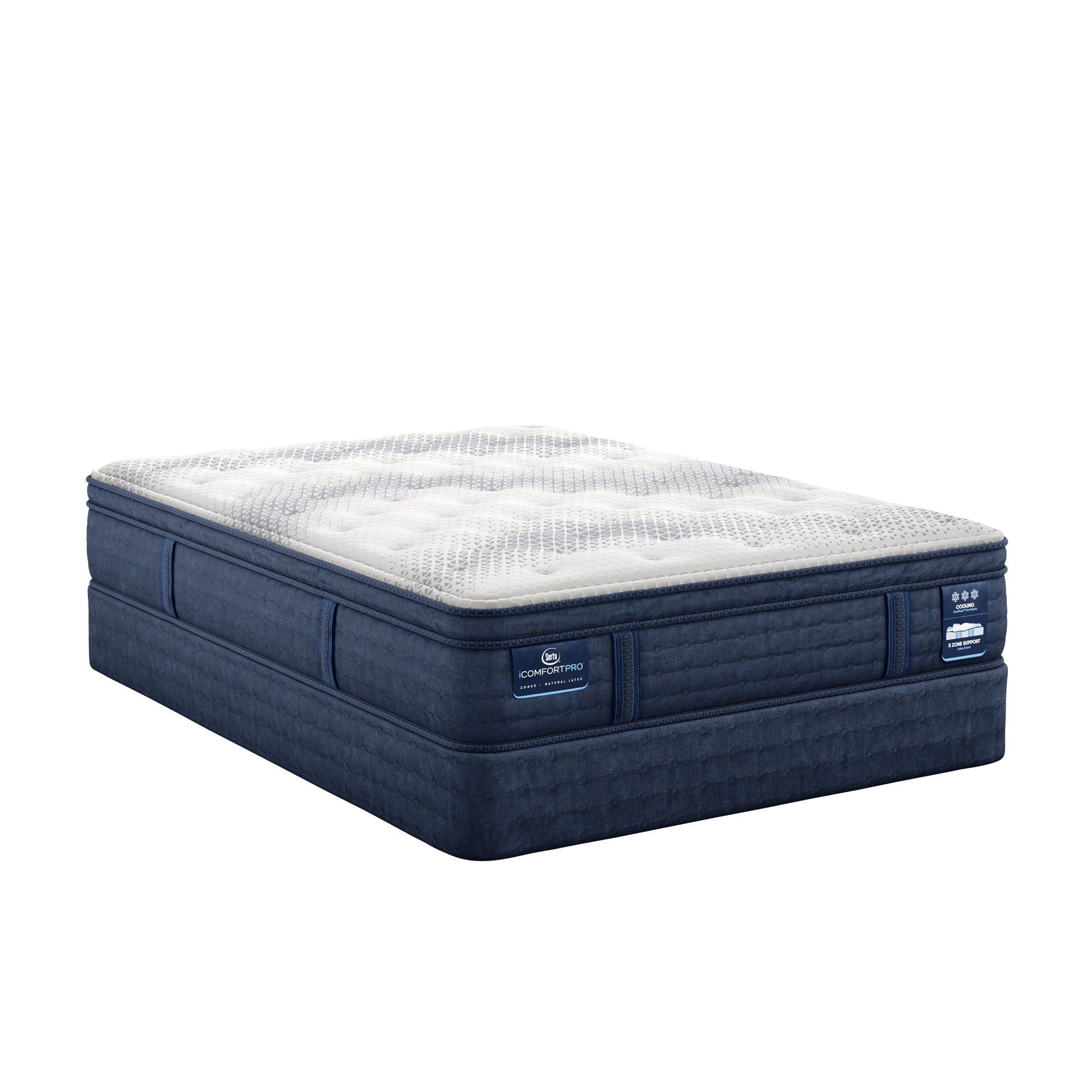 iComfortPro - 15" Dartmouth Latex Foam Plush Pillow Top Mattress