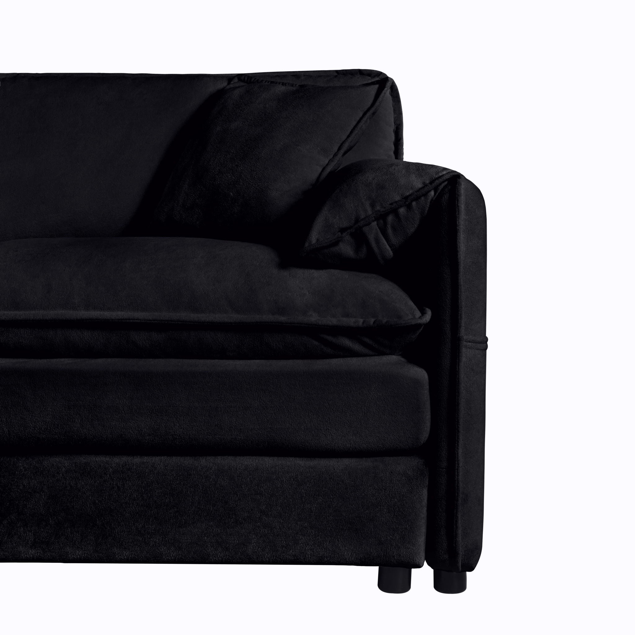 Modern Comfy Deep Seat Modular Sectional Sofa Cloud Couch With Ottoman