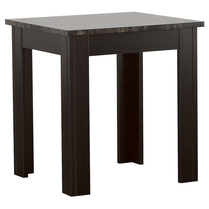 Rhodes  Faux Marble Top Coffee Table Set Brown