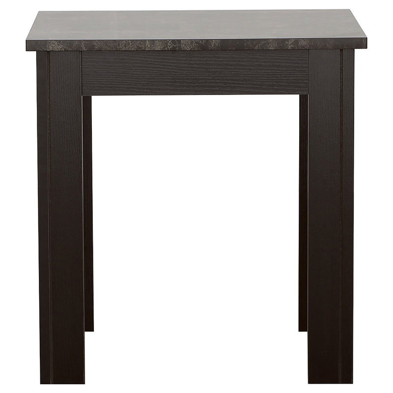 Rhodes  Faux Marble Top Coffee Table Set Brown