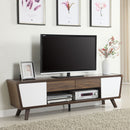 Alvin 2-door Engineered Wood 74-inch TV Stand Dark Walnut
