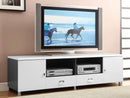 Burkett 2-door Engineered Wood 71-inch TV Stand White High Gloss
