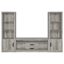 Burke 2-door Engineered Wood TV Stand Grey Driftwood