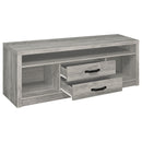 Burke 2-door Engineered Wood TV Stand Grey Driftwood