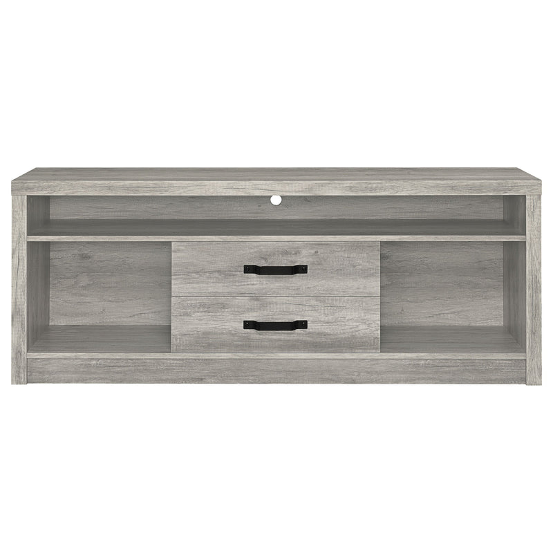 Burke 2-door Engineered Wood TV Stand Grey Driftwood