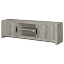 Burke 2-door Engineered Wood TV Stand Grey Driftwood