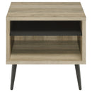 Welsh Square Engineered Wood Side End Table Distressed Pine