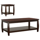 Dixon  Rectangular Wood Coffee Table Set Espresso
